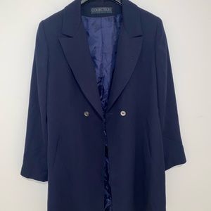 Navy blue long blazer